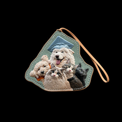 Custom Multi-Cat Leather Portrait