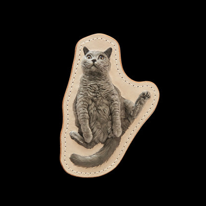 Custom Single Cat Full-Body Leather Portrait