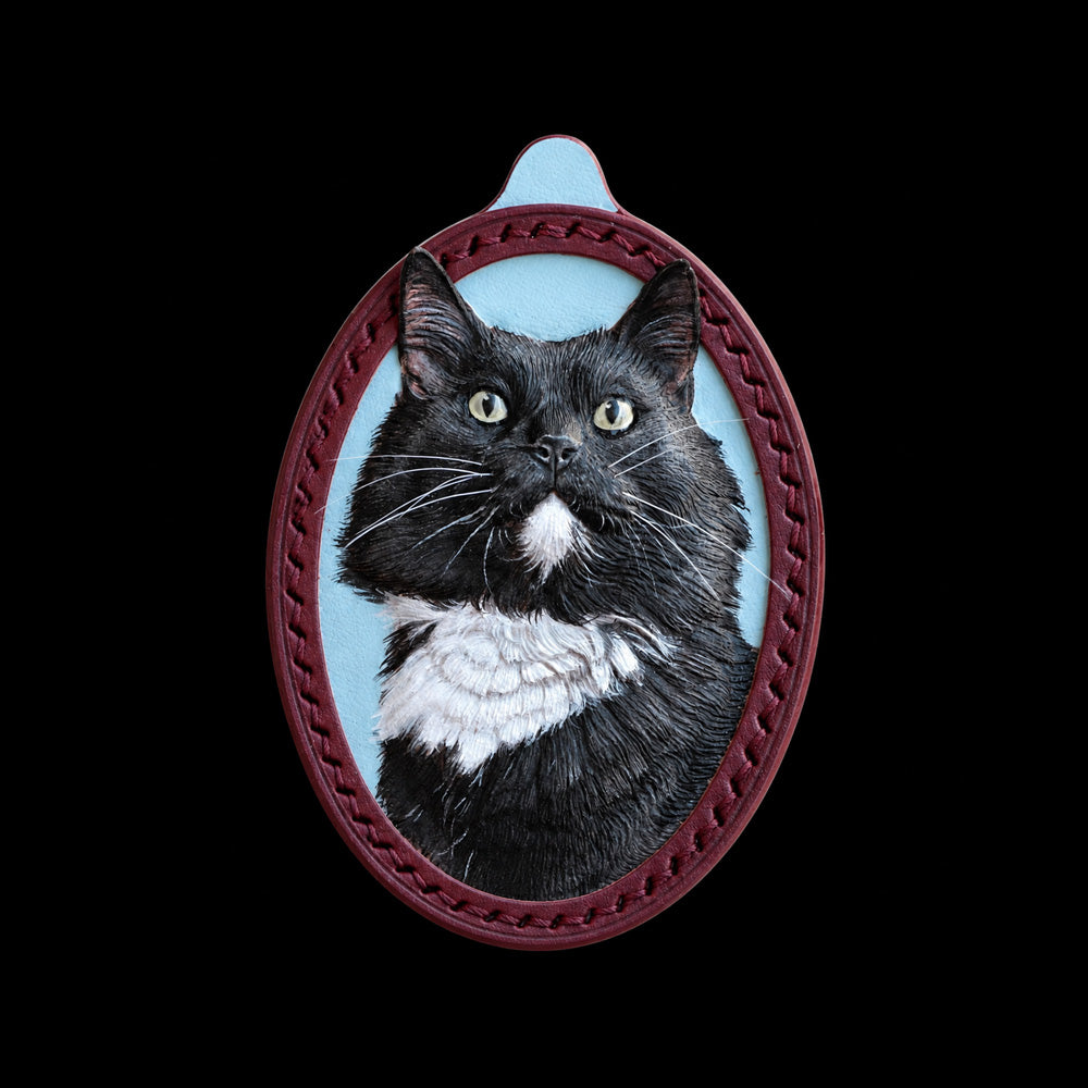 Custom Single Cat Full-Body Leather Portrait