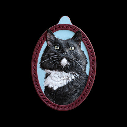 Custom Single Cat Full-Body Leather Portrait