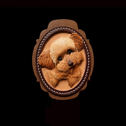 Custom Single Dog Full-Body Leather Portrait