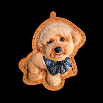 Custom Single Dog Full-Body Leather Portrait
