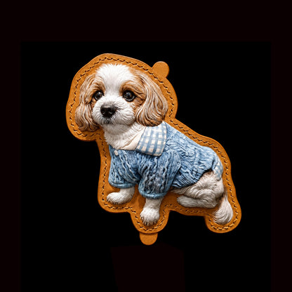 Custom Single Dog Full-Body Leather Portrait