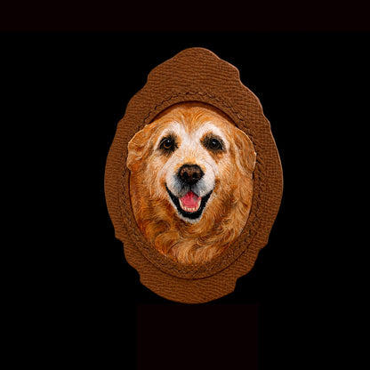 Custom Single Dog Leather Portrait